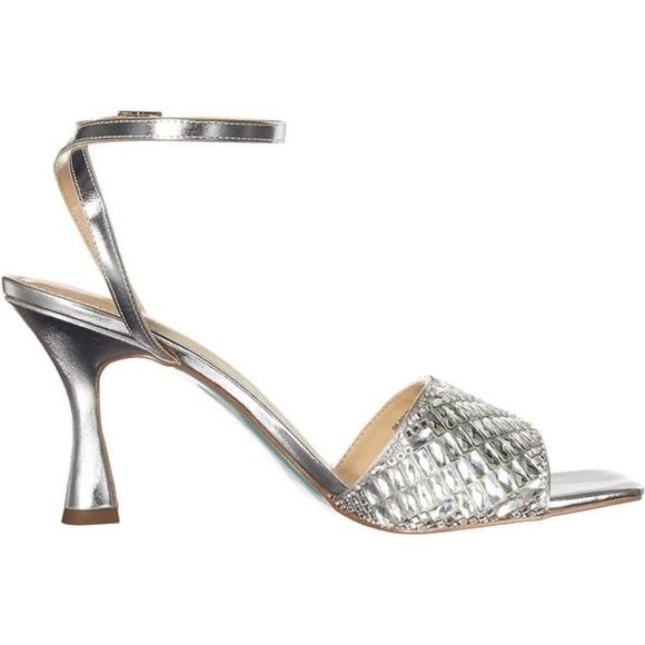 Silver Strappy Heels - Picture 1 of 10